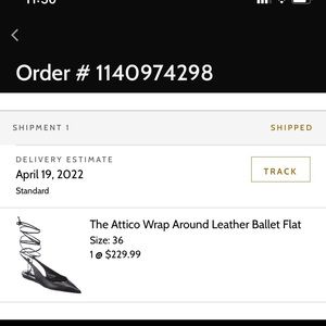 brand new The Attico wrap around flats with chain